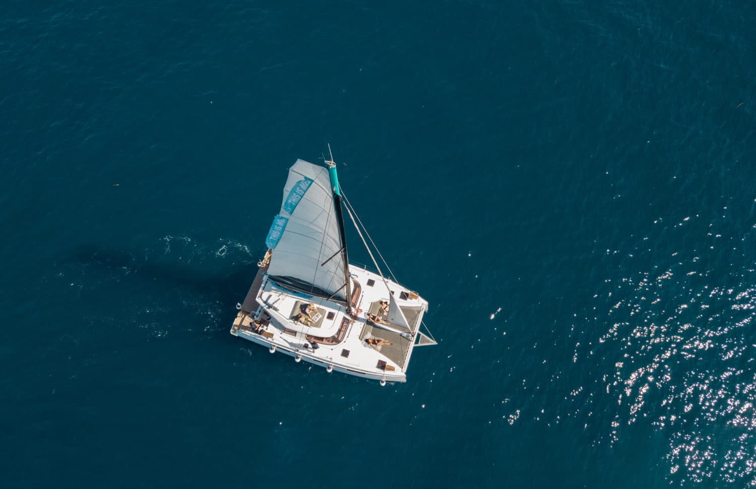 navega en catamarán en grupo Barcelona