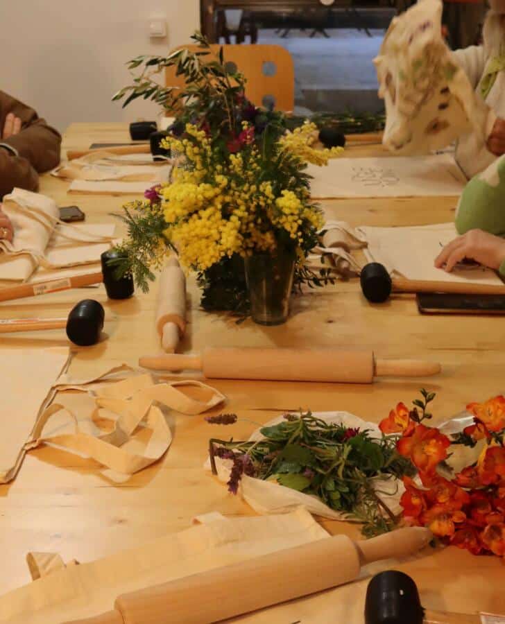 Textile Art Workshop with Flowers: Hapa Zome