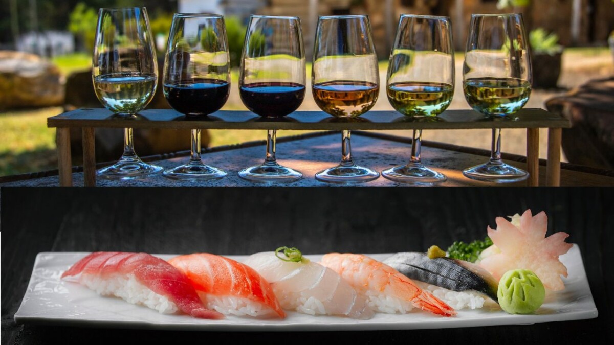 Harmonization of wines and sushi