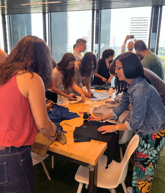 team building reusable bags in barcelona