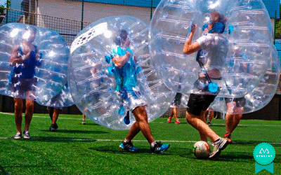 Team building bubble football en barcelona